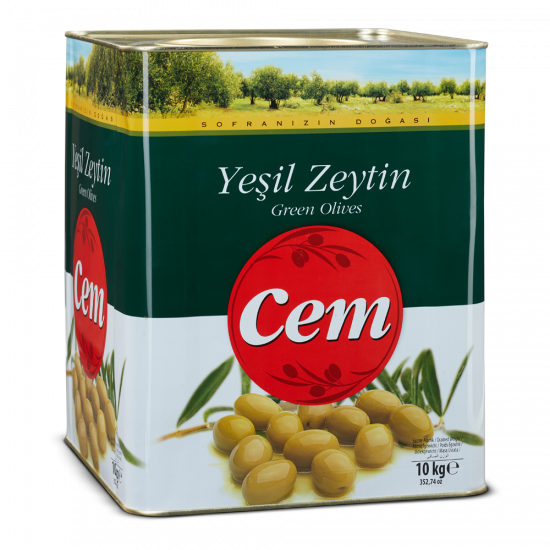 Cem Kokteyl Yeşil Zeytin 201-260 10 KG